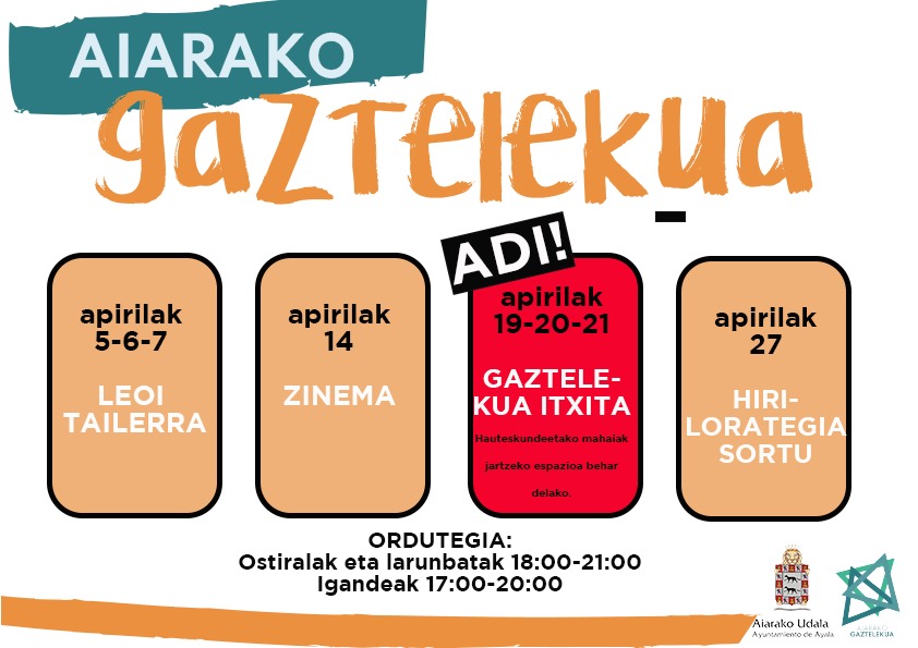 Aiarako Gaztelekua - Abril